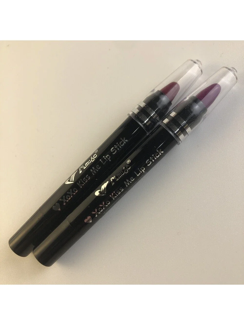 Amuse Xoxo Kiss Me Lip Stick Purple Color Lot Of 2